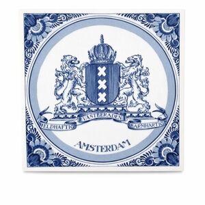 Delft Amsterdam Blue and White Plateel Bakkery Schoonhoven Decorative Tile